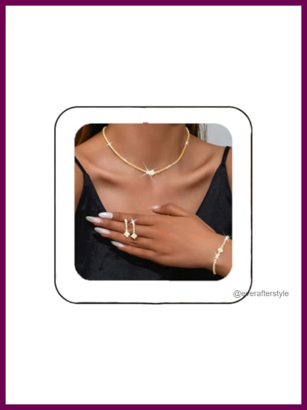 Crystal Rhinestone Bridal Wedding Jewelry Set Necklace Earrings Bracelet
